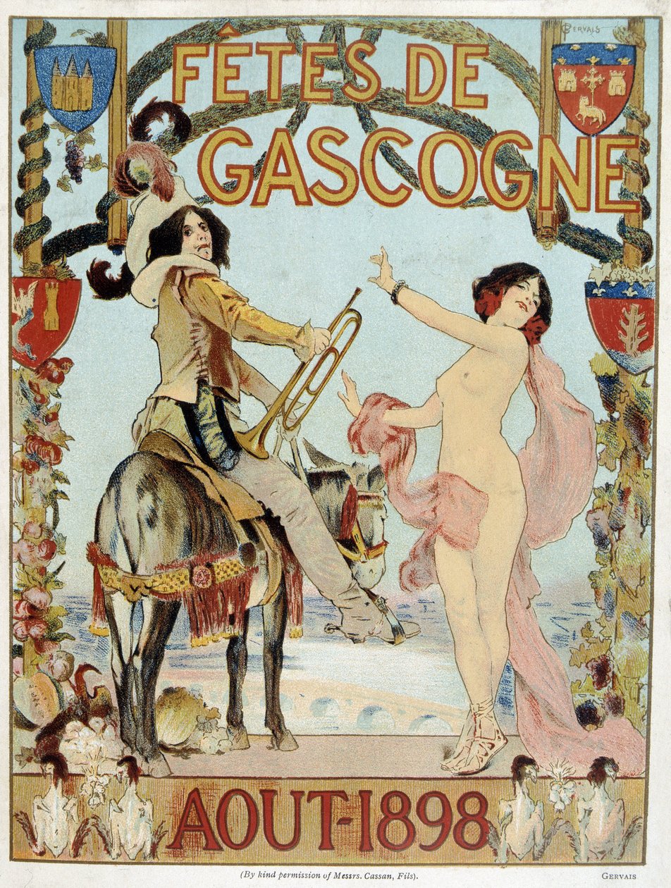 Plakat na święta Biskajskie w sierpniu 1898 r. autorstwa French School