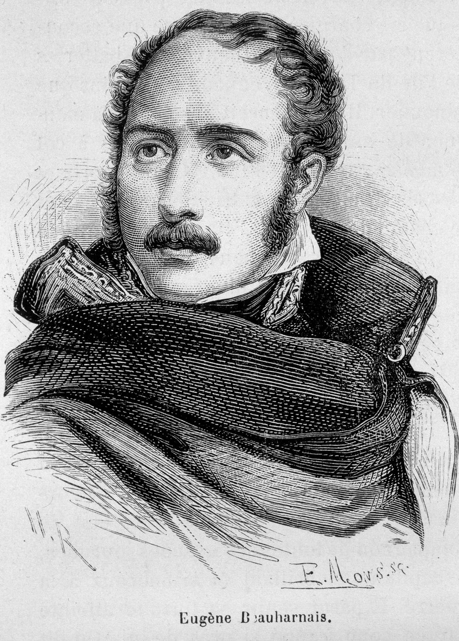 Książę Eugene Rose de Beauharnais (1781-1824, syn Alexandre de Beauharnais i Josephine) - w „L’Histoire de France” Henri Martina autorstwa French School