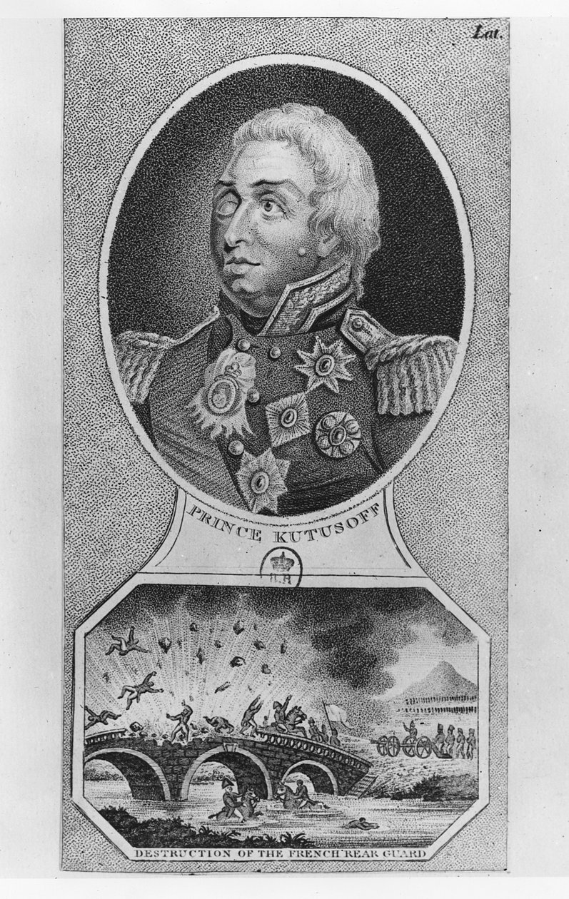 Książę Michaił Illarionowicz Golenischev-Kutuzov (lito) autorstwa French School