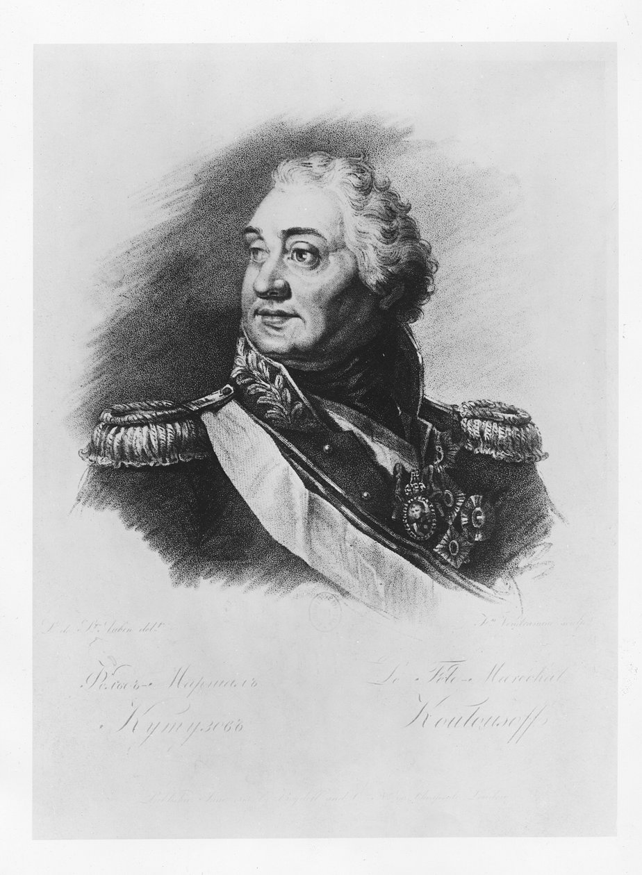 Książę Michaił Illarionowicz Golenischev-Kutuzov (lito) autorstwa French School
