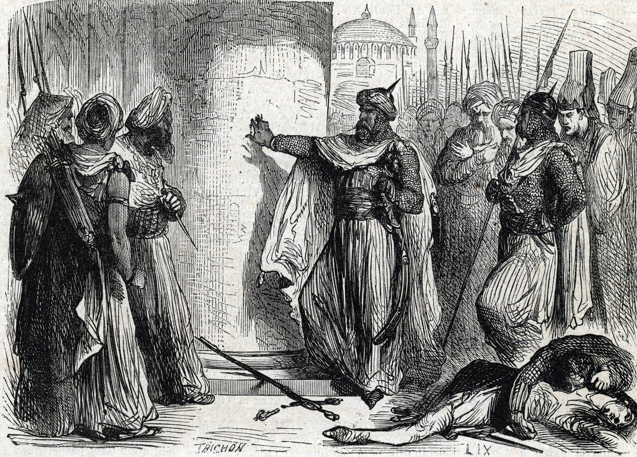 Prise de Constantinople (rycina) autorstwa French School