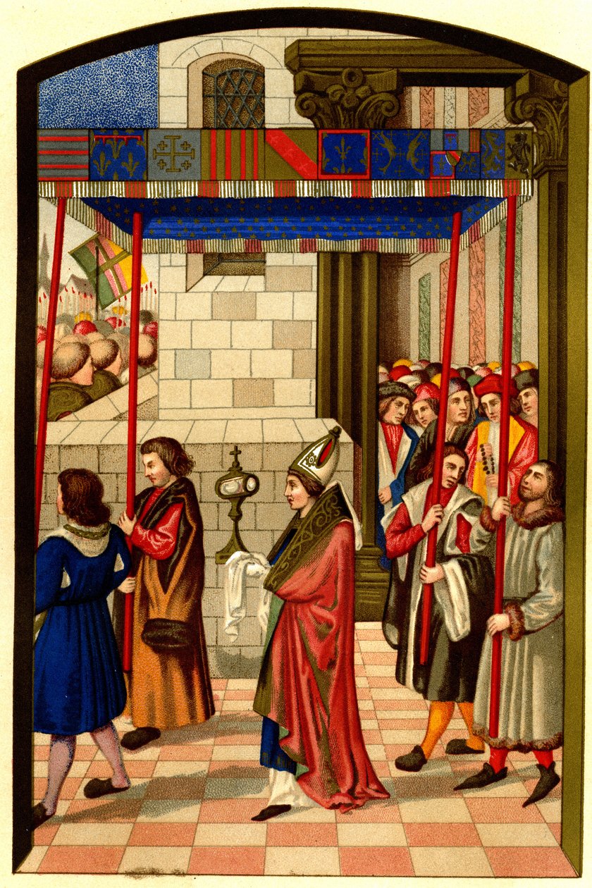 Procesja króla Rene I z Anjou (1409-1480) do Aix en Provence autorstwa French School