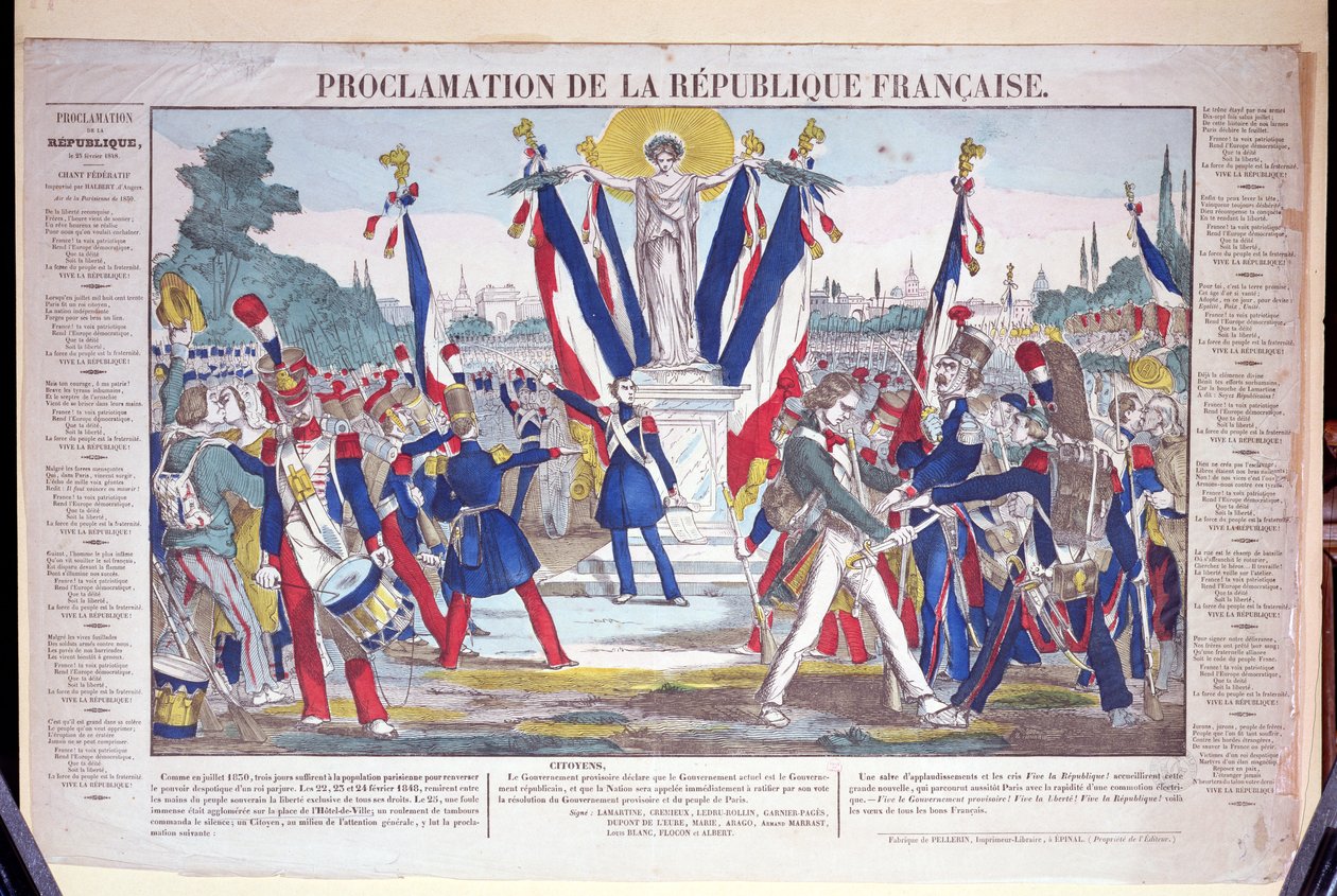 Proklamacja Republiki Francuskiej, 25 lutego 1848 r. autorstwa French School