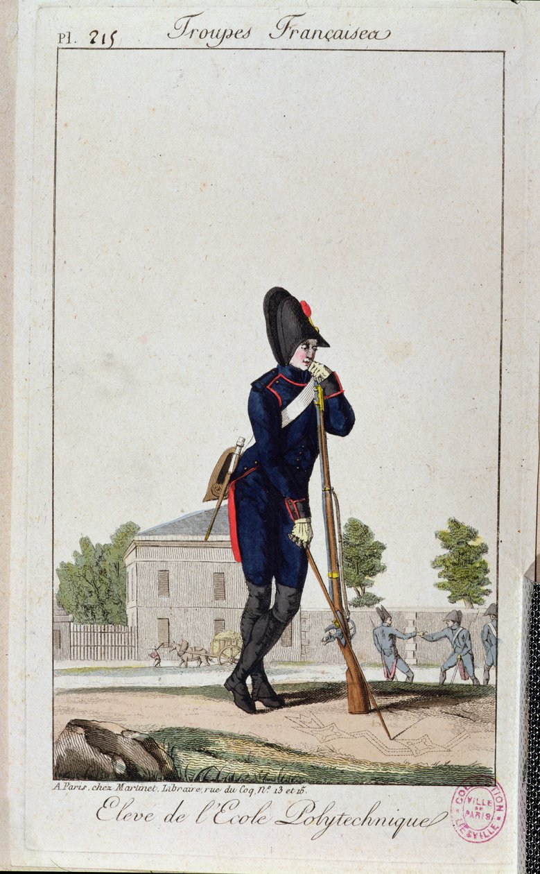 Uczeń z Politechniki, z Troupes Francaises ok. 1805 autorstwa French School