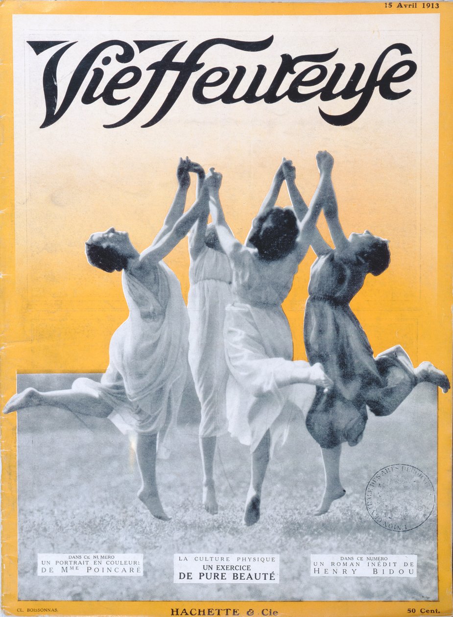 Ćwiczenie Pure Beauty, ilustracja na okładce Vie Heureuse, 15 kwietnia 1913 autorstwa French School