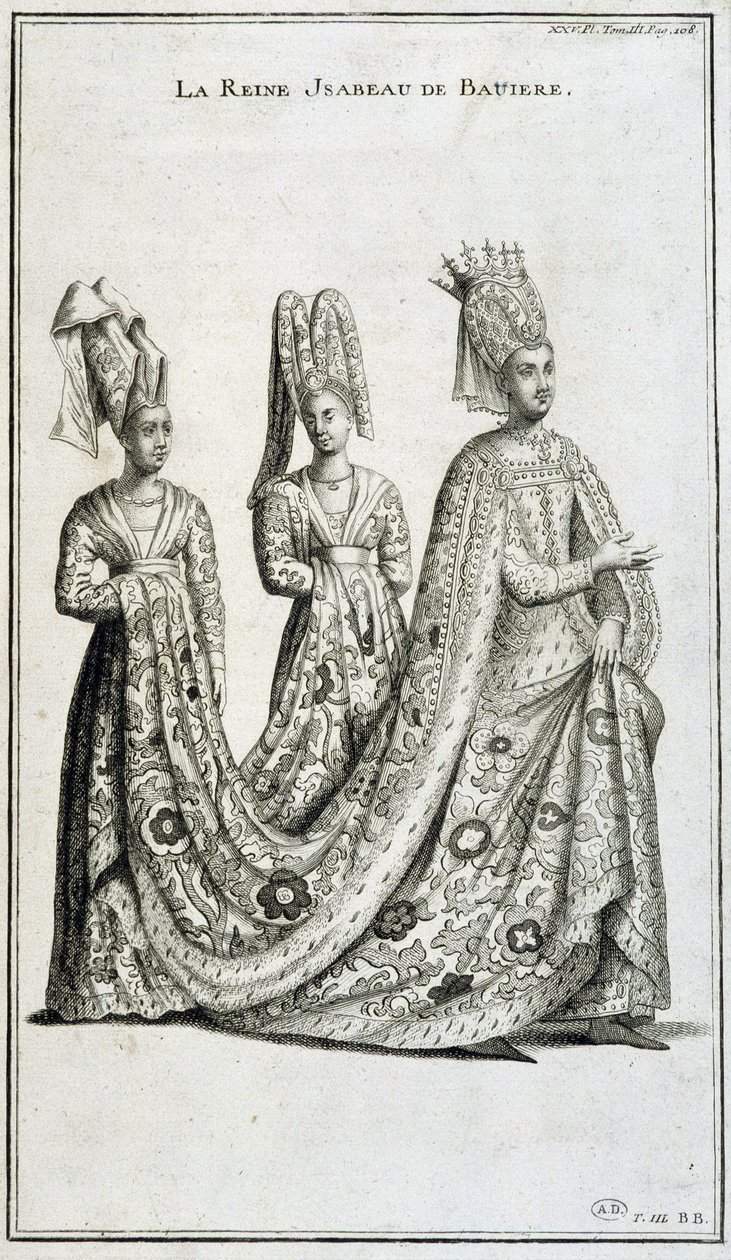 Królowa Izabela (Isabella, Elżbieta) Bawarska (1371-1435) autorstwa French School
