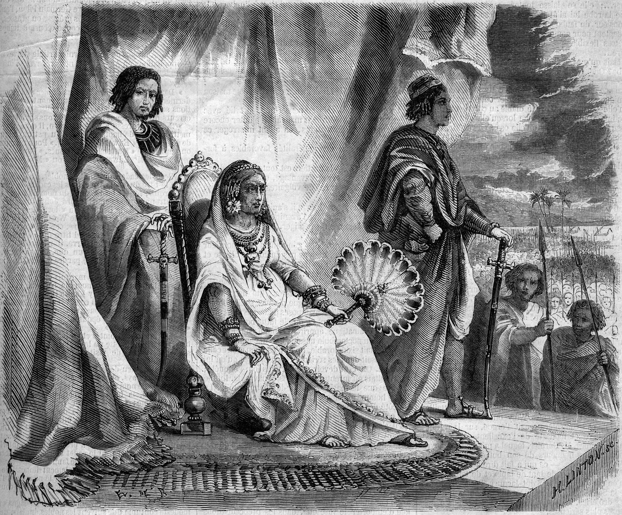 Królowa Ranavalo Manjaka I (Ranavalona autorstwa French School