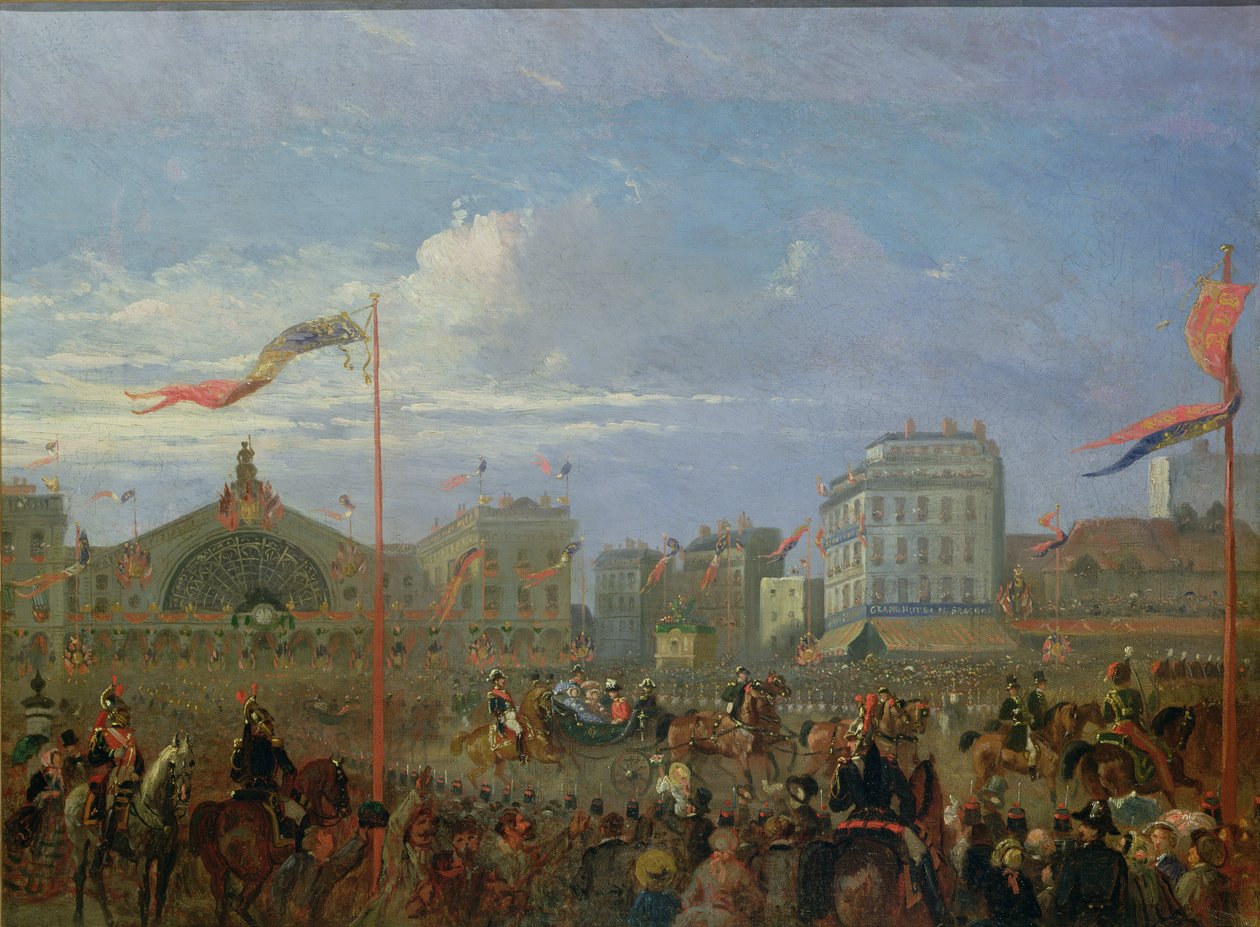 Królowa Wiktoria (1819-1901) Przybycie na Gare de l