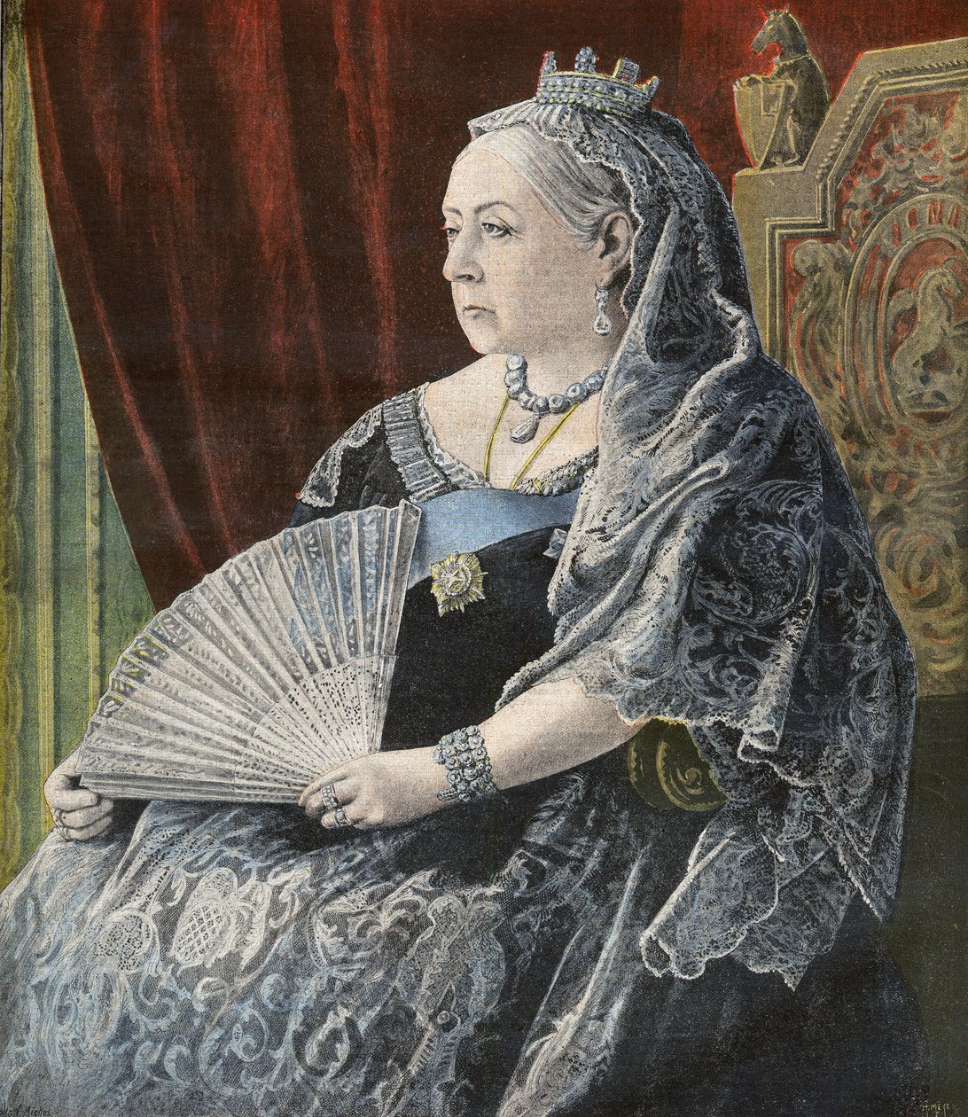 Królowa Wiktoria, królowa Anglii, na jubileuszu - okładka „Le Petit Journal”, 27 czerwca 1897 (rycina) autorstwa French School
