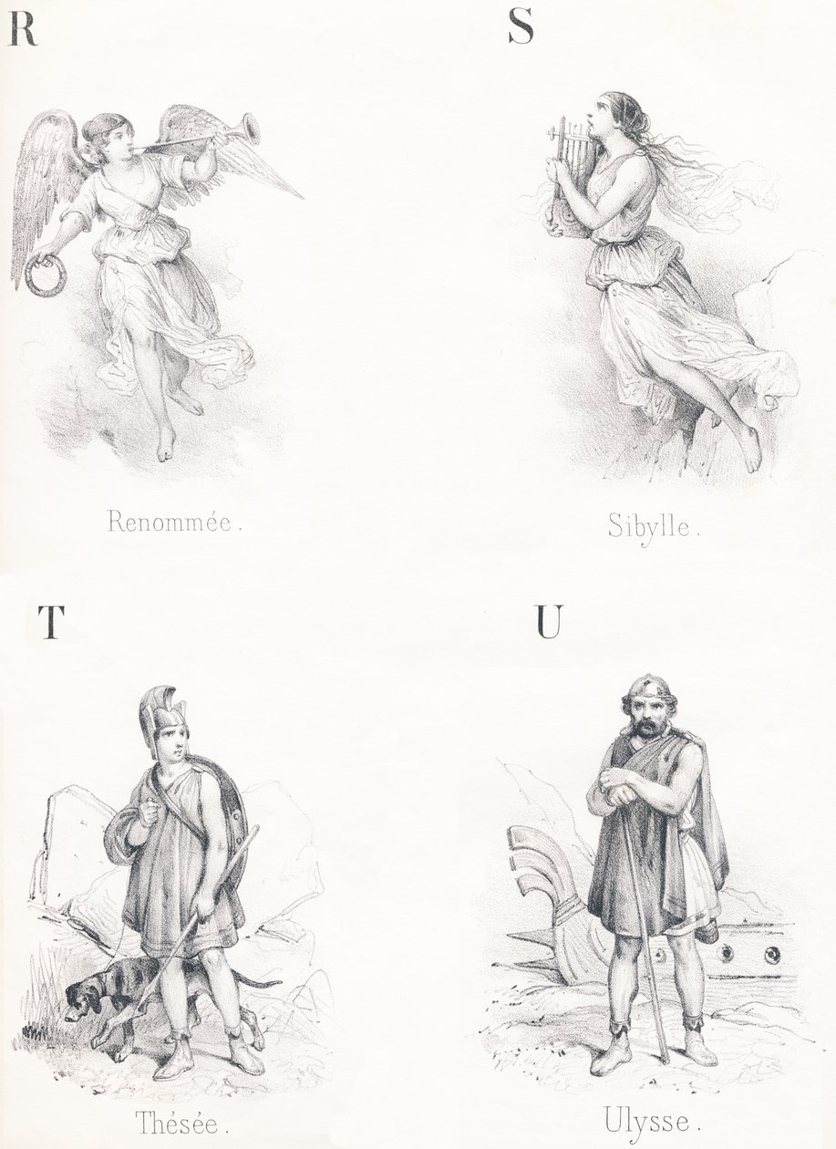 R S T U: Renamed, Sybilla, Thesee, Ulisses autorstwa French School