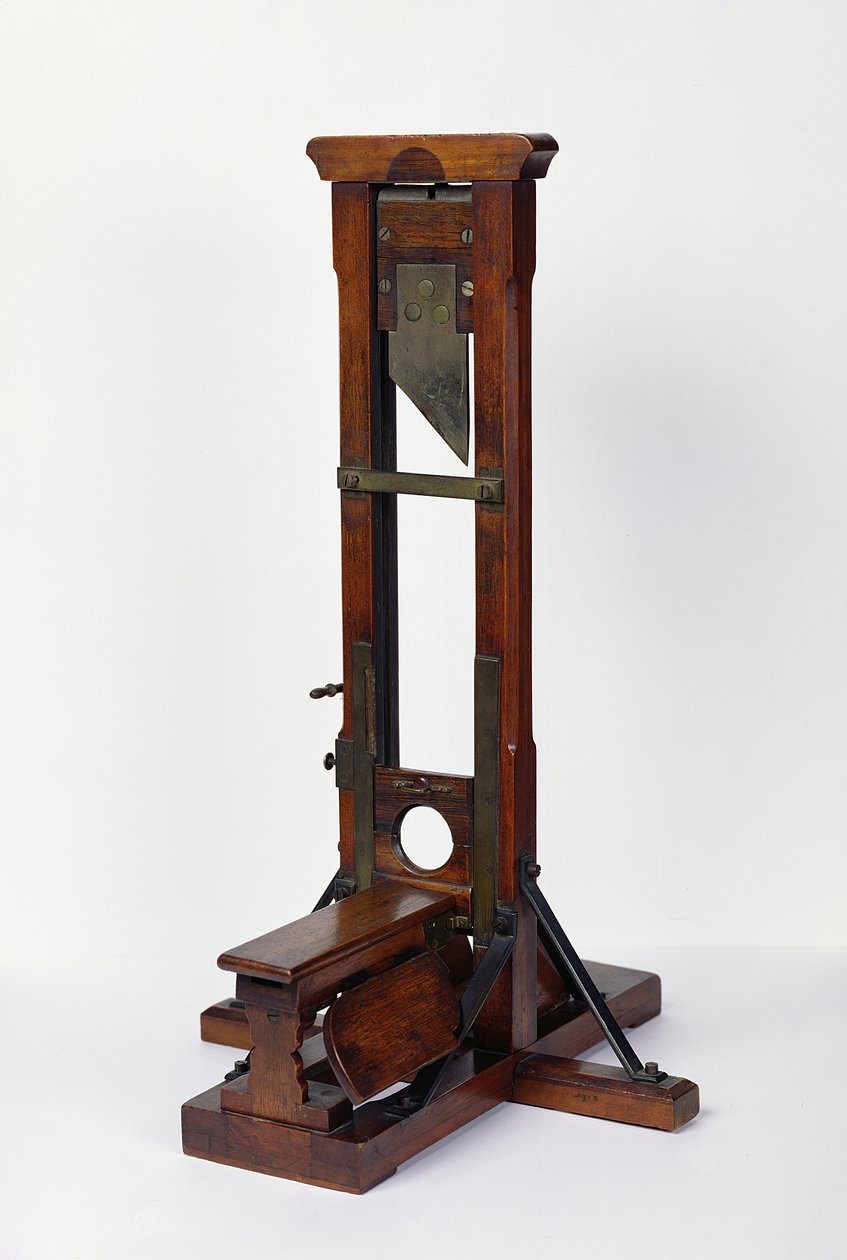Zredukowany model gilotyny (drewno i metal) (patrz również 216411) autorstwa French School