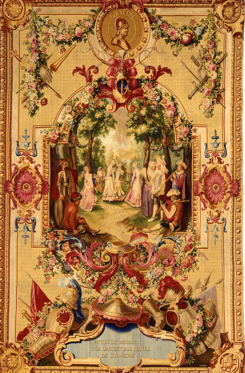 Gobelin Regence Gobelins z historią Don Kichota, 1717-18 autorstwa French School