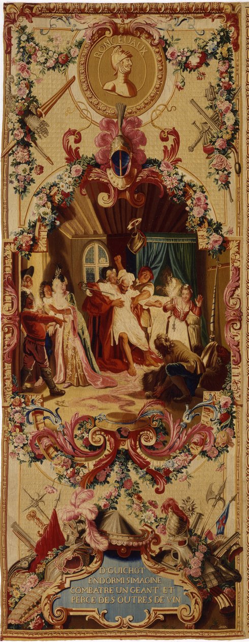 Gobelin Regence Gobelins z historią Don Kichota, 1717-18 autorstwa French School
