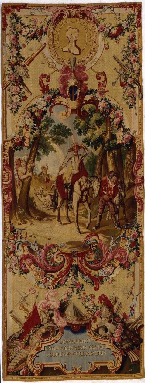 Gobelin Regence Gobelins z historią Don Kichota, 1717-18 autorstwa French School