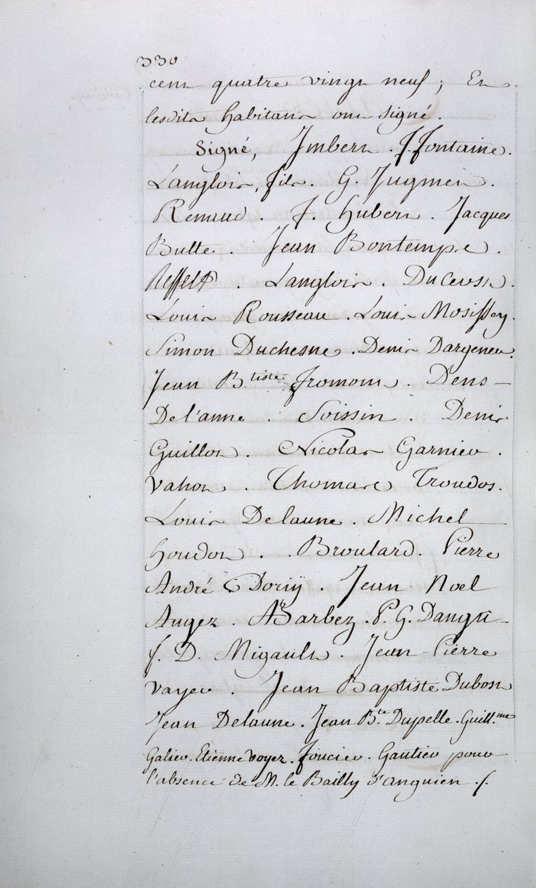 Rejestr skarg parafii Taverny, s. 330 z podpisami, kwiecień 1789 autorstwa French School
