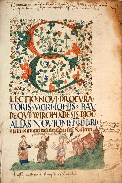 Rejestr obrad Narodu Picarda na Uniwersytecie Paryskim: Wybór prokurenta. 1473-83 (welum) autorstwa French School