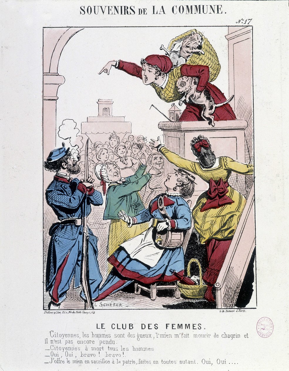 Pamiątka Gminy: Klub Kobiet - Karykatura, Musee Carnavalet autorstwa French School
