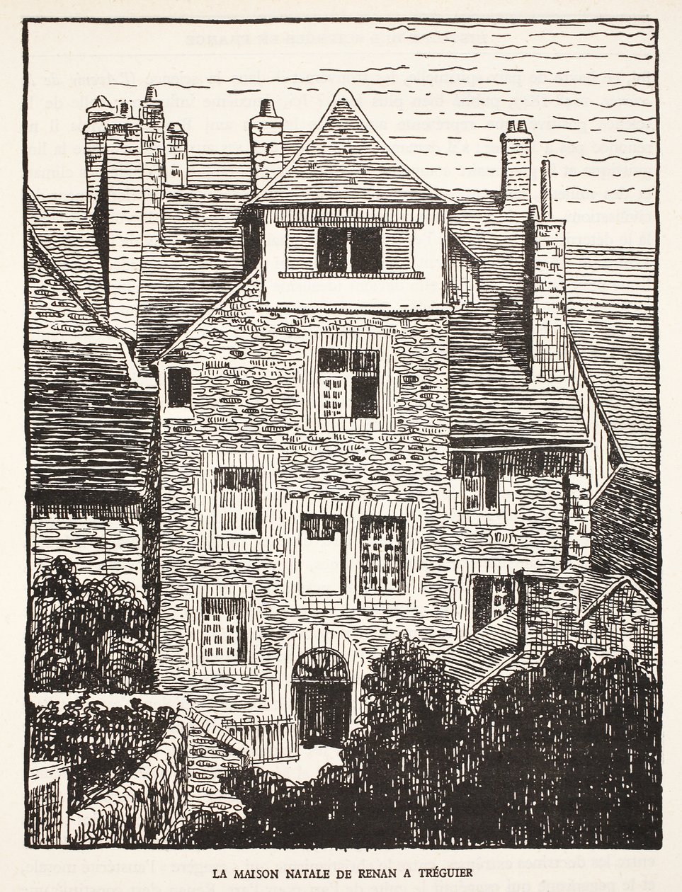 Miejsce urodzenia Renansa w Treguier autorstwa French School