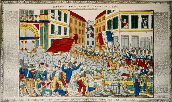 Powstanie republikańskie w Lyonie, 9-14 kwietnia 1834 r. autorstwa French School