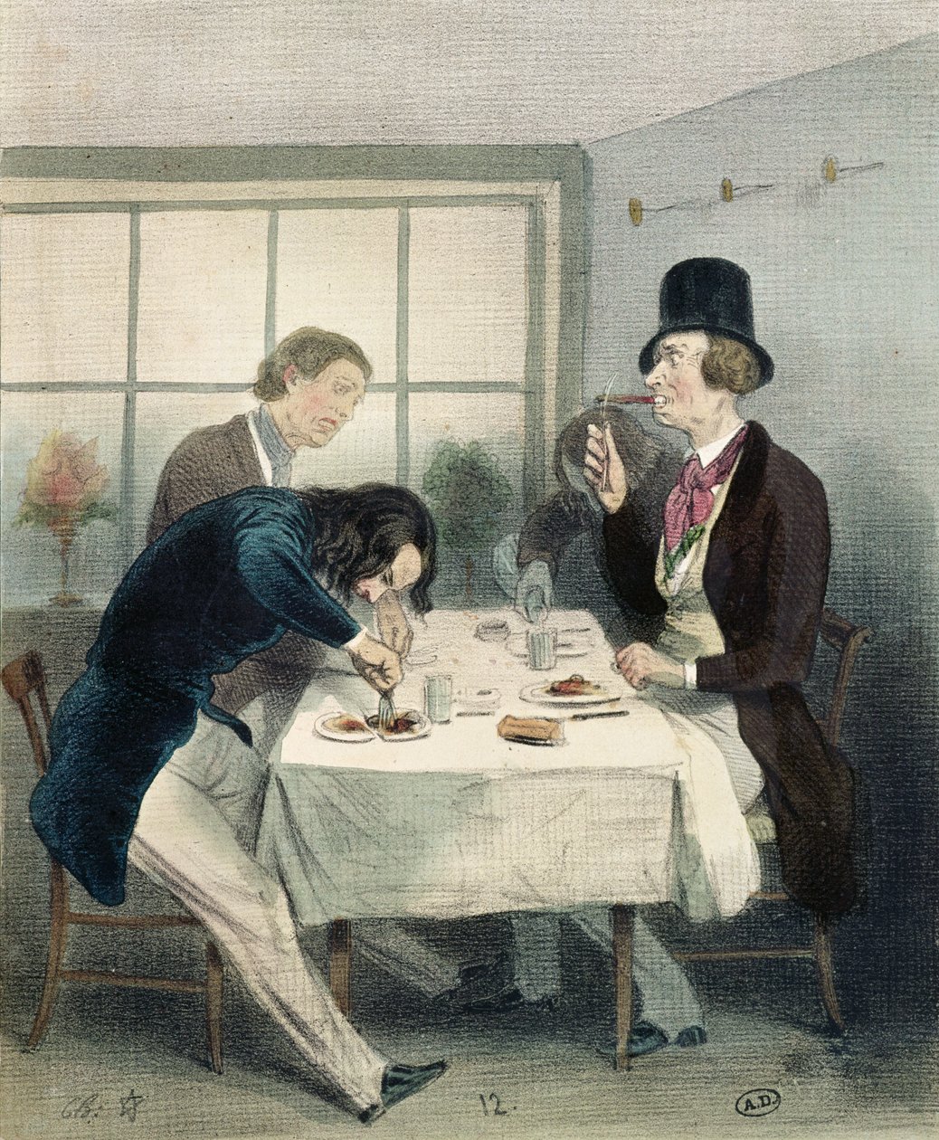 Restauracja przy rue Saint-Jacques w Paryżu, ok.1840 autorstwa French School