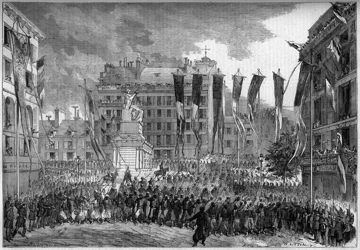 Powrót wojsk francuskich po Risorgimento, Paryż autorstwa French School