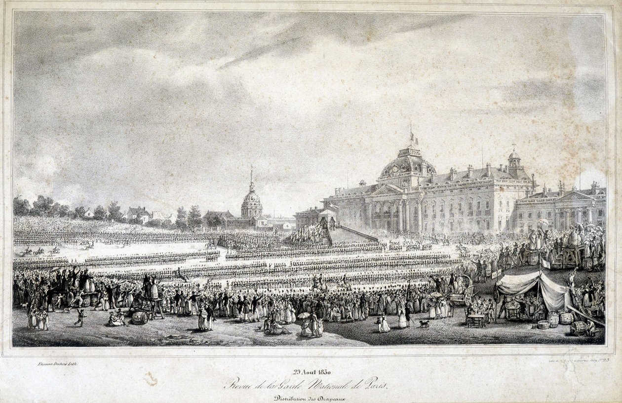 Przegląd Gwardii Narodowej Paryża z dnia 29.04.1830. autorstwa French School