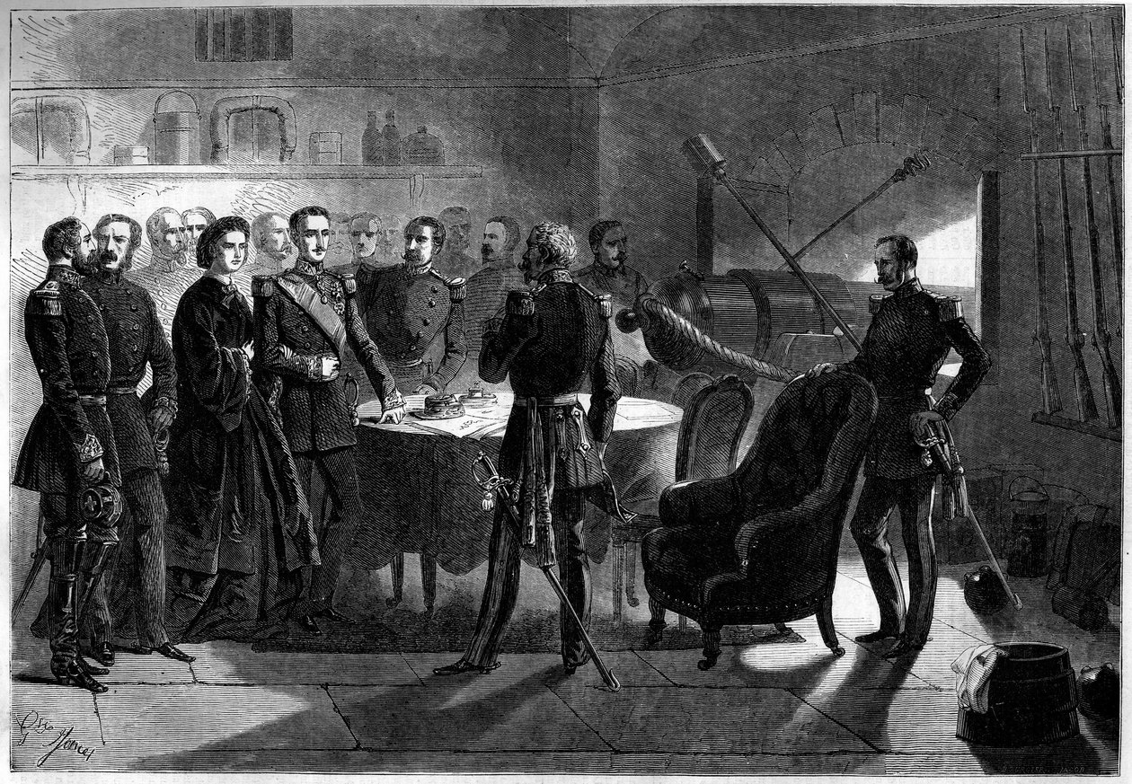 Risorgimento - Wyprawa Tysiąca lub Czerwonych Koszul Giuseppe Garibaldiego (1807-1887) - Oblężenie Gaete, Włochy autorstwa French School