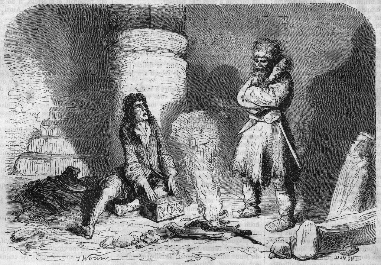 Serial rzymski: „Han Islandii” autorstwa Victora Hugo (1802-1885). Grawer w „”Les bons romance”” autorstwa French School