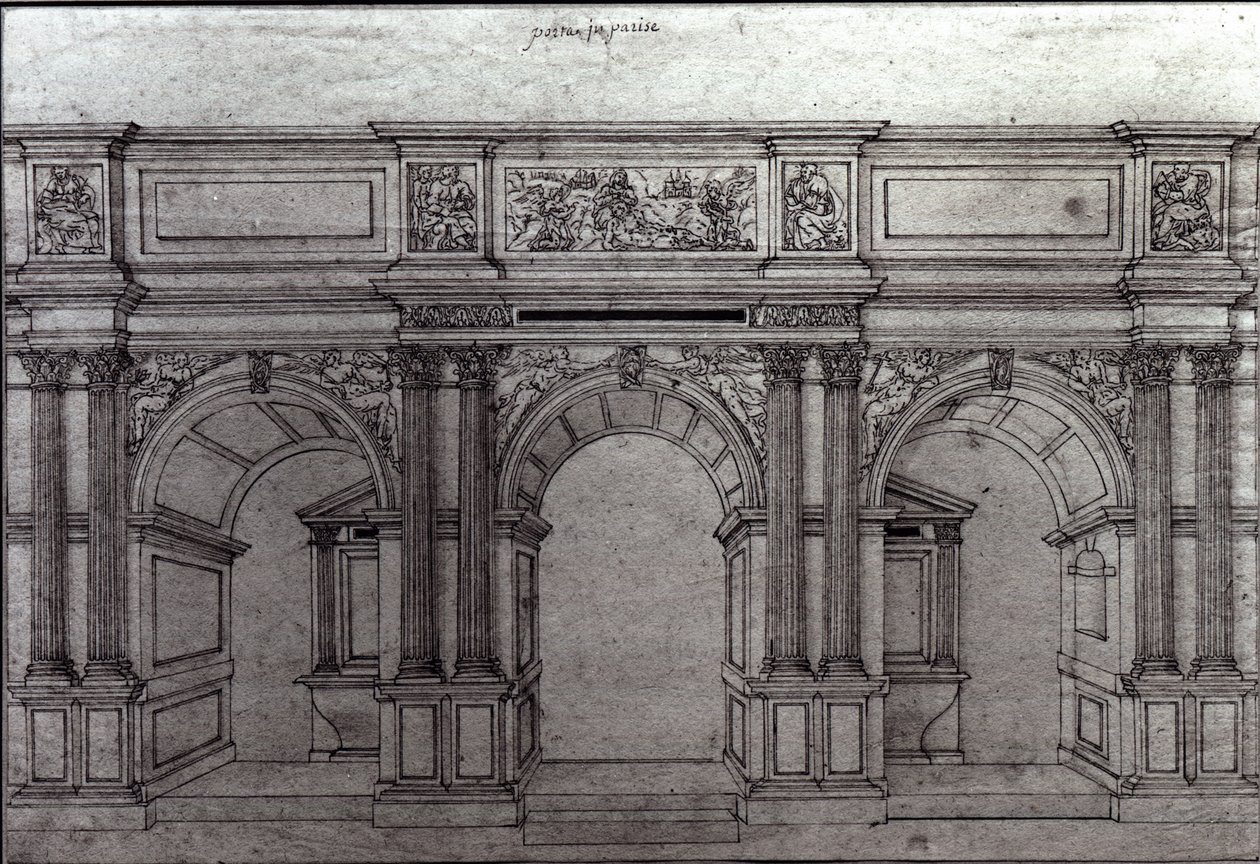 Ekran lekarski kościoła Saint-Germain-lAuxerrois projekt Pierre Lescot (1515-78) autorstwa French School