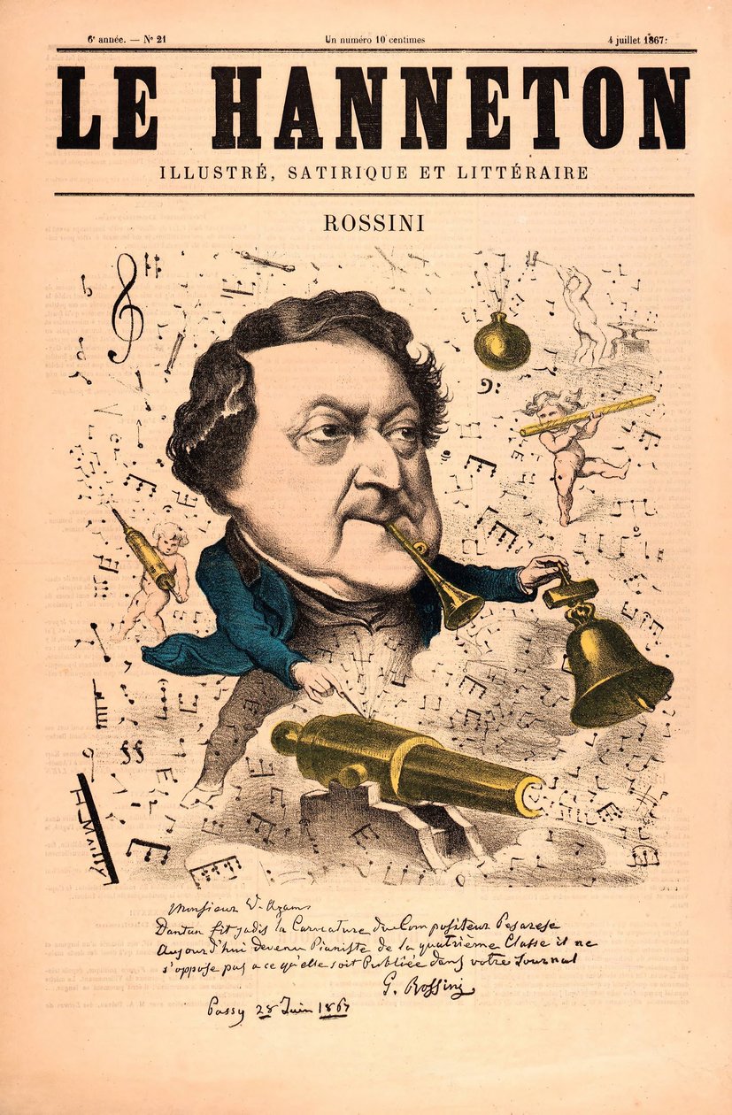 Rossini z Le Hanneton, wyd. 4 lipca 1857 (członkowie kolorowi) autorstwa French School