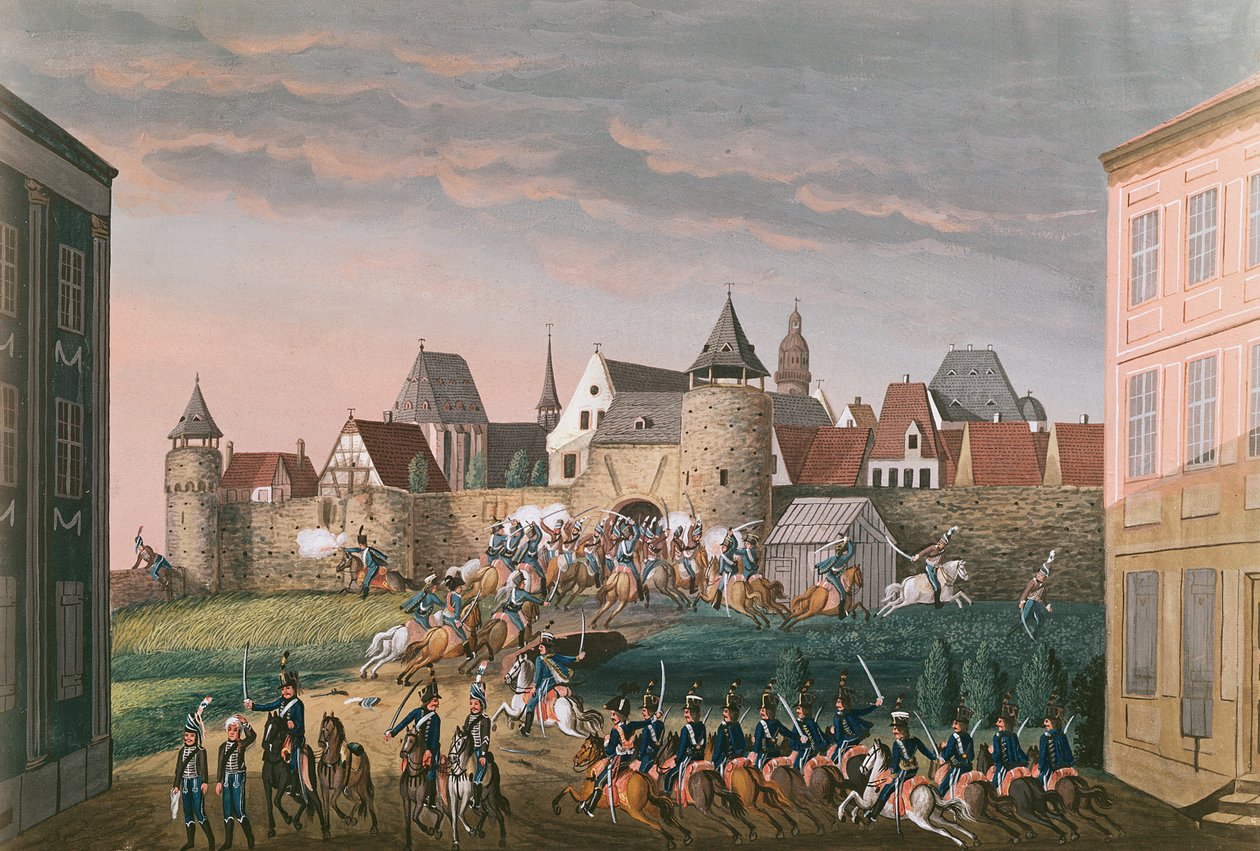 Szturm wojsk cesarskich pod Hoscht, 28 sierpnia 1800 autorstwa French School