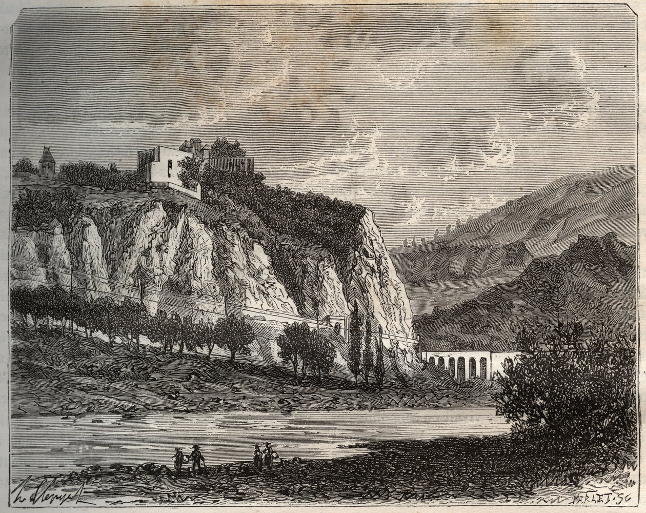 Saint-Paul-en-Cornillon (Saint Paul en Cornillon) - Loara, w regionie Rodan-Alpy - rycina w „La France illustree: geografia, historia, administracja statystyczna” autorstwa V.-A. Słodowo-Brązowy. 1884 autorstwa French School