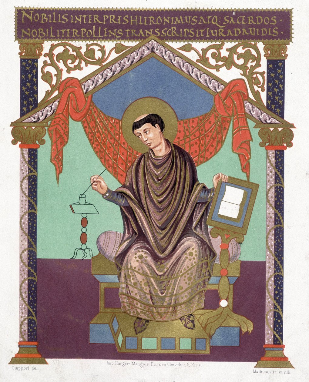 Święty Hieronim. W „Francja w IX wieku”. autorstwa French School