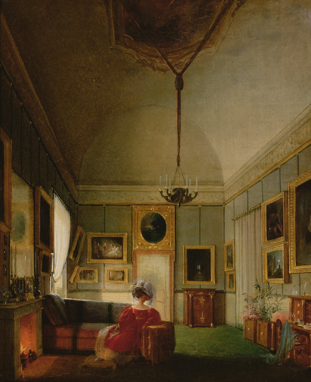 Salon Hortense de Beauharnais (1783-1837) w Arenenberg autorstwa French School