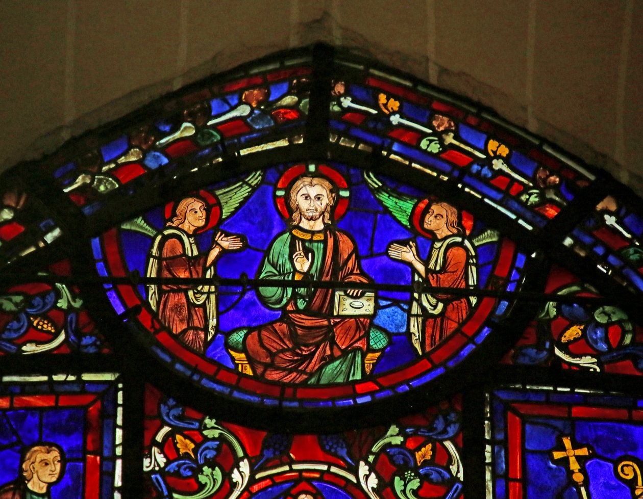 Scena z życia św. Marcina, katedra w Chartres autorstwa French School