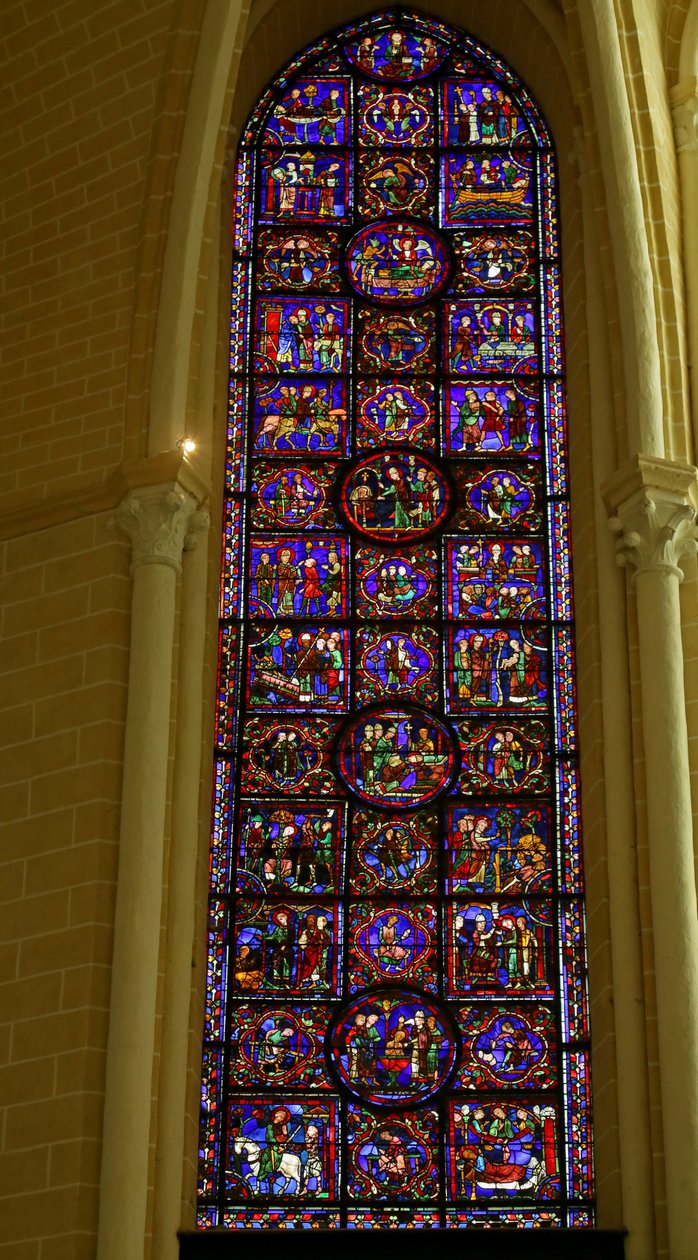 Scena z życia św. Marcina, katedra w Chartres autorstwa French School