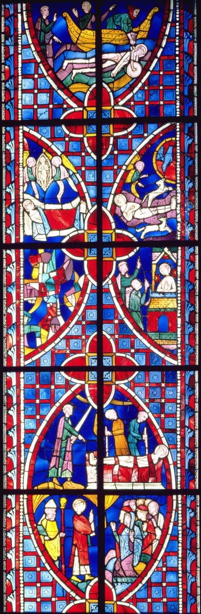 Scena z życia św. Wincentego, 1245-7 (witraże i malowane szkło) autorstwa French School