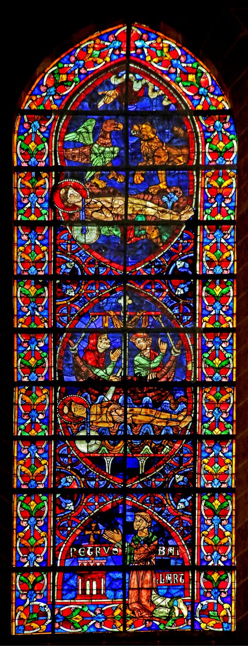 Sceny dotyczące śmierci św. Wincentego; darczyńca Petrus Baillart (w110) autorstwa French School