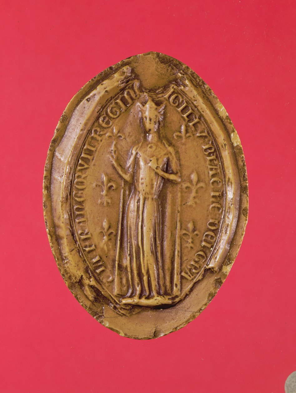 Pieczęć Blanche z Kastylii (1188-1252) (wosk) autorstwa French School