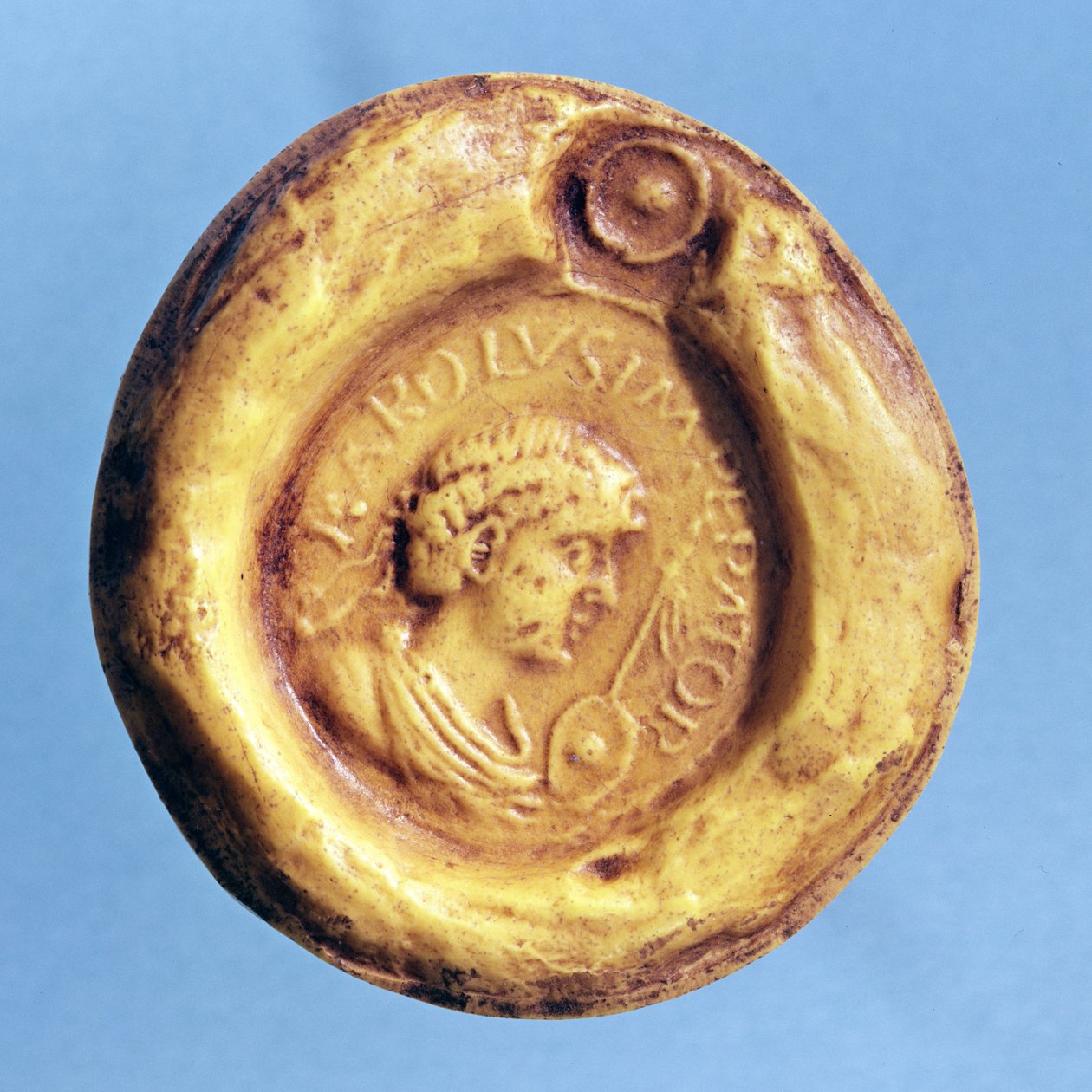 Pieczęć Karola III (839-888) Grubego, króla Francji i cesarza rzymskiego, IX wiek autorstwa French School
