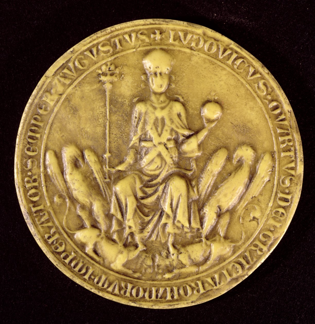 Pieczęć Ludwika IV de Baviere (1287-1347) XIII-XIV wiek autorstwa French School
