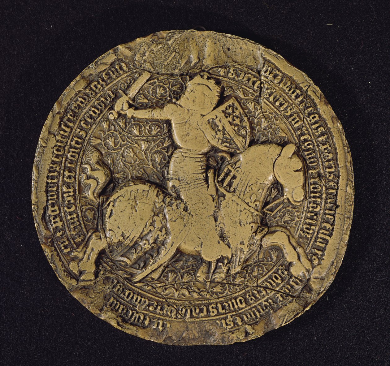 Pieczęć Ludwika I Anjou (1339-84), króla Sycylii, 1383 autorstwa French School