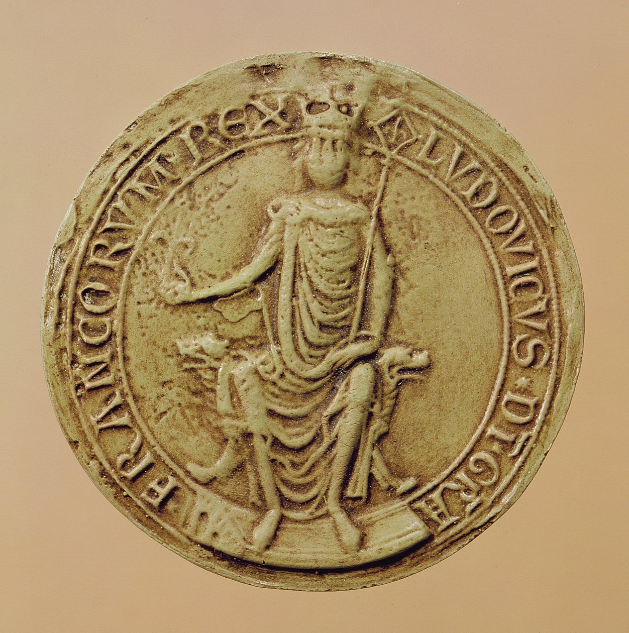 Pieczęć Ludwika VIII (1187-1226) (wosk) autorstwa French School