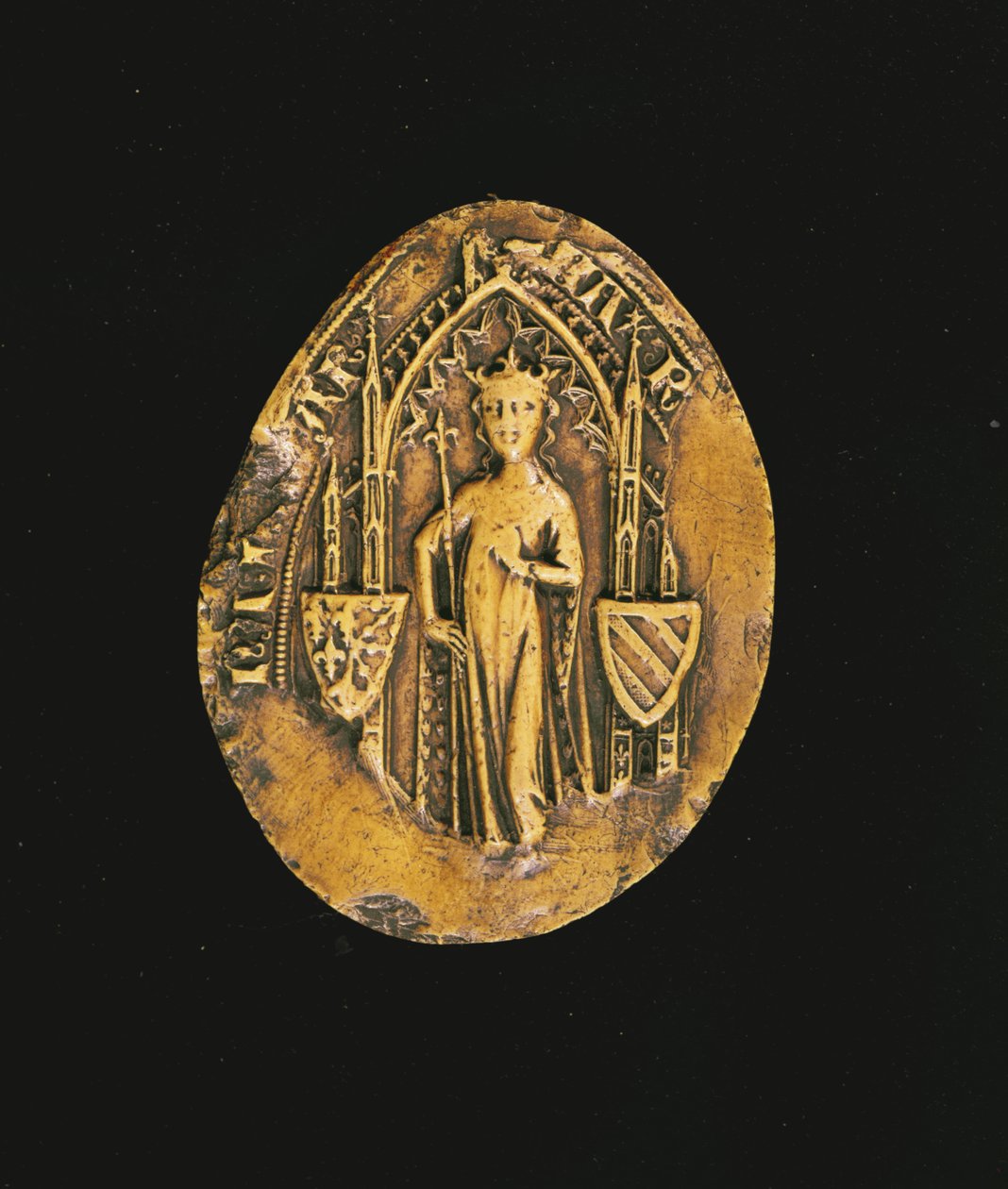 Pieczęć Małgorzaty Burgundii (1290-1315) 1311 (wosk) autorstwa French School