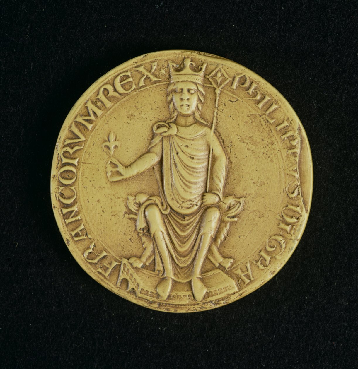 Pieczęć Filipa II Augusta (1165-1223) 1198 (wosk) autorstwa French School