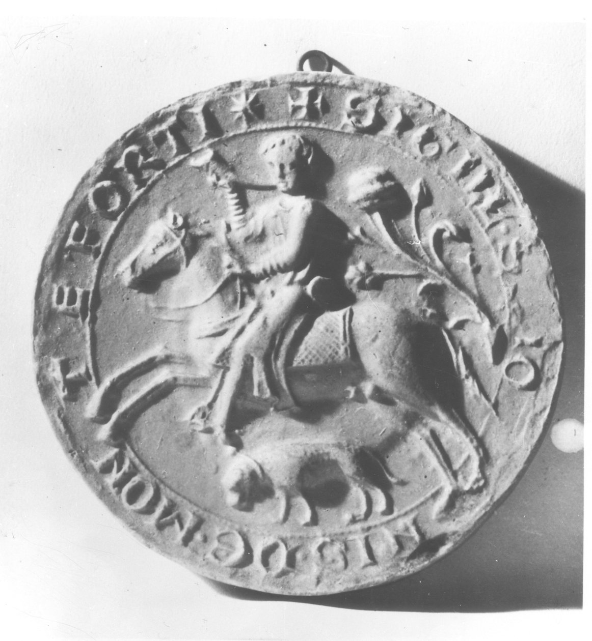 Pieczęć Szymona de Montfort (ok.1150-1218) (metalowa) autorstwa French School