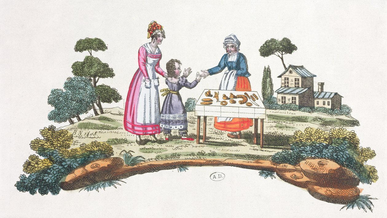 Sprzedawca Pain dEpices, projekt wentylatora, ok. 1820-30 autorstwa French School
