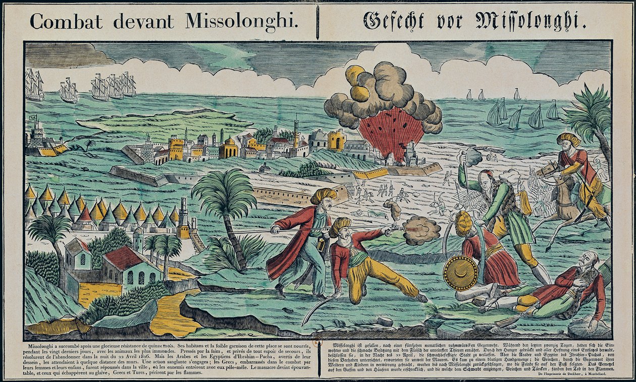 Oblężenie Missolonghi, 22 kwietnia 1826 autorstwa French School