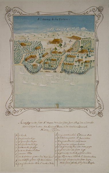 Oblężenie św. Tomasza de la Goiane na Antylach, 11 grudnia 1629 r. autorstwa French School