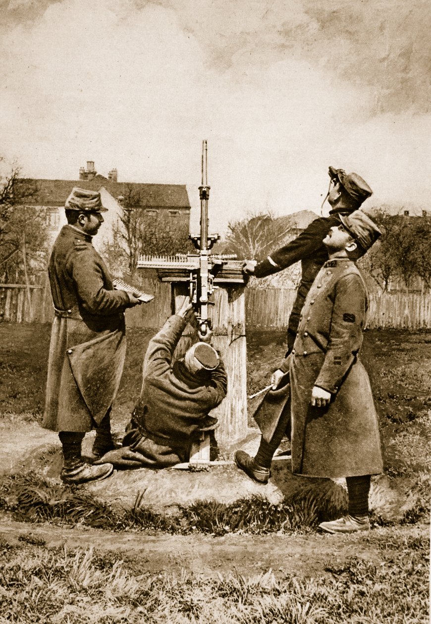 Widząc lotnika wroga, 1914-19 autorstwa French School